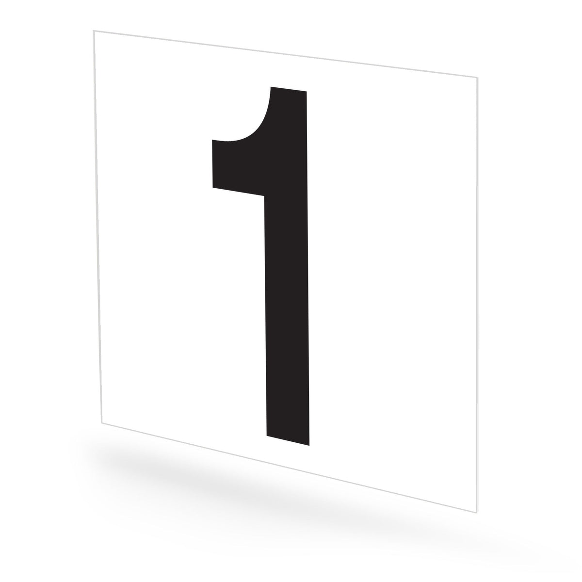 WM10PK01W Heavy Duty Warehouse Aisle Location Signs (12 in x 10 in) Consecutively Numbered (10 /pkg) Numbers 1-10 White