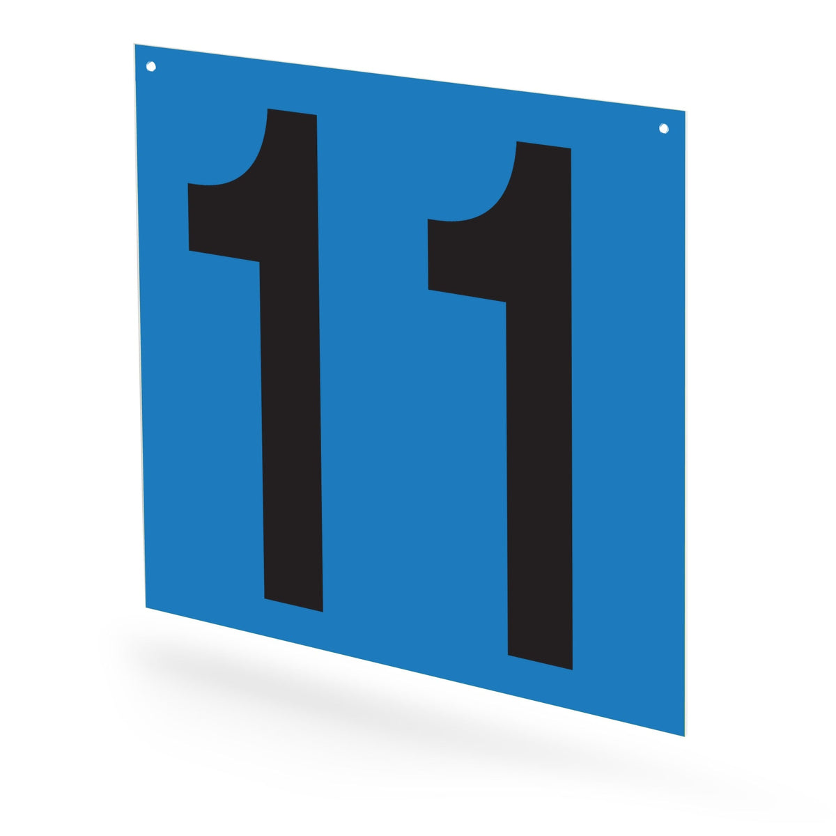 WM22PK11B Heavy Duty Warehouse Aisle Location Signs (22 in x 22 in) Consecutively Numbered (10 /pkg) Numbers 11-20 Blue