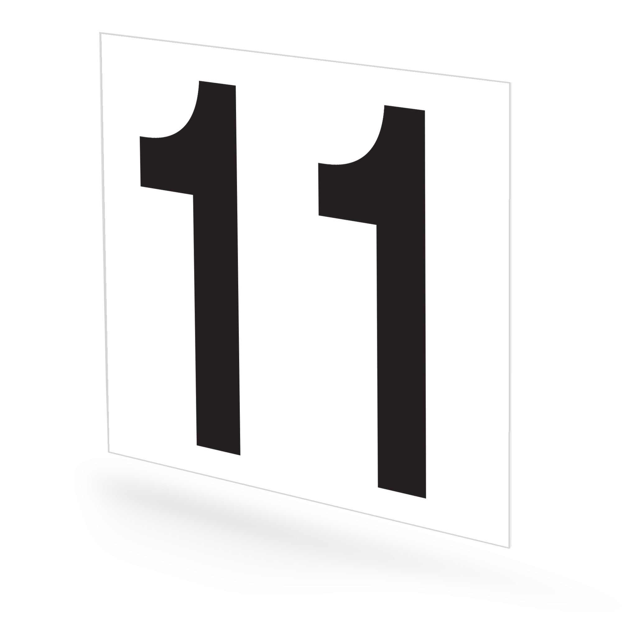 WM22PK11W Heavy Duty Warehouse Aisle Location Signs (22 in x 22 in) Consecutively Numbered (10 /pkg) Numbers 11-20 White