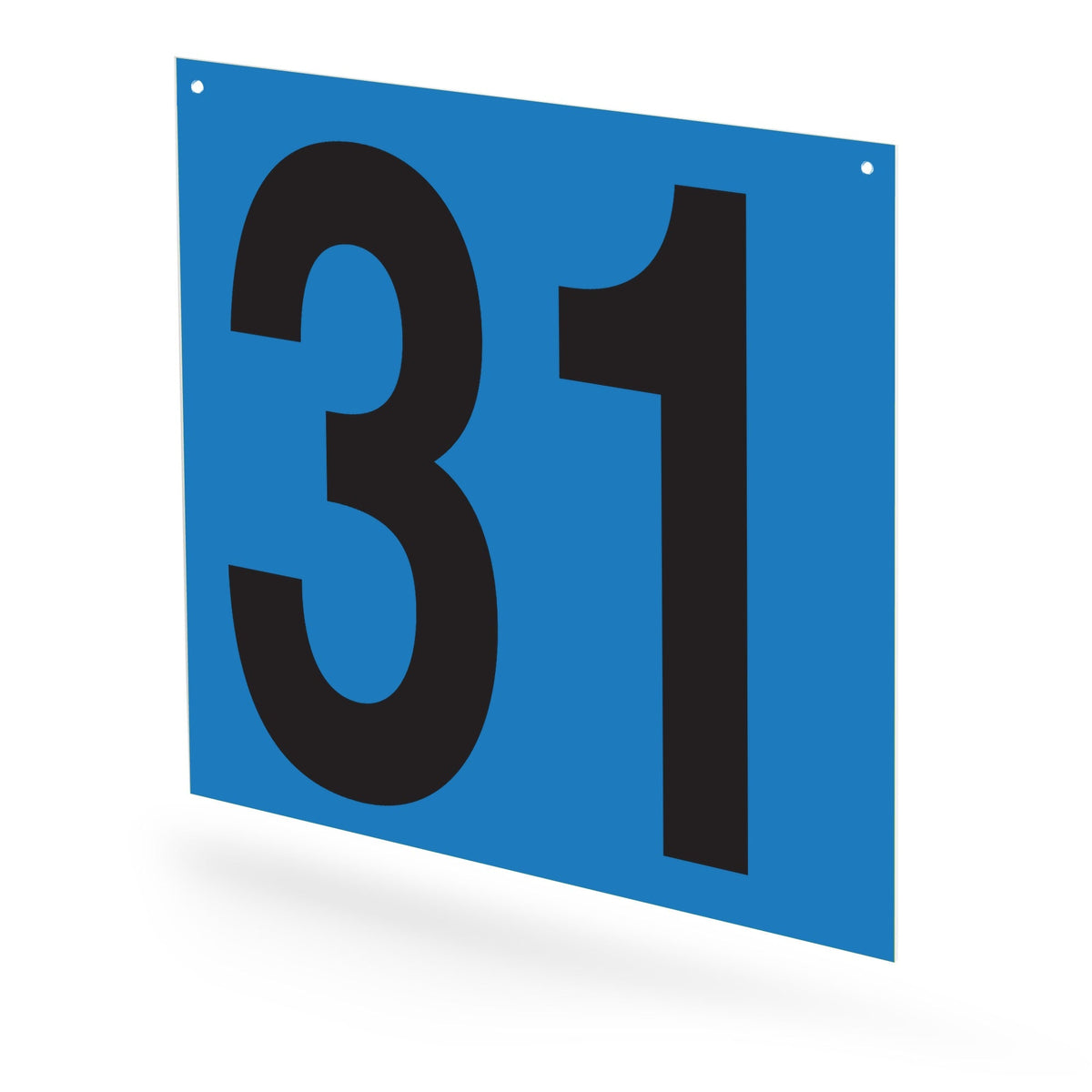 WM10PK31B Heavy Duty Warehouse Aisle Location Signs (12 in x 10 in) Consecutively Numbered (10 /pkg) Numbers 31-40 Blue