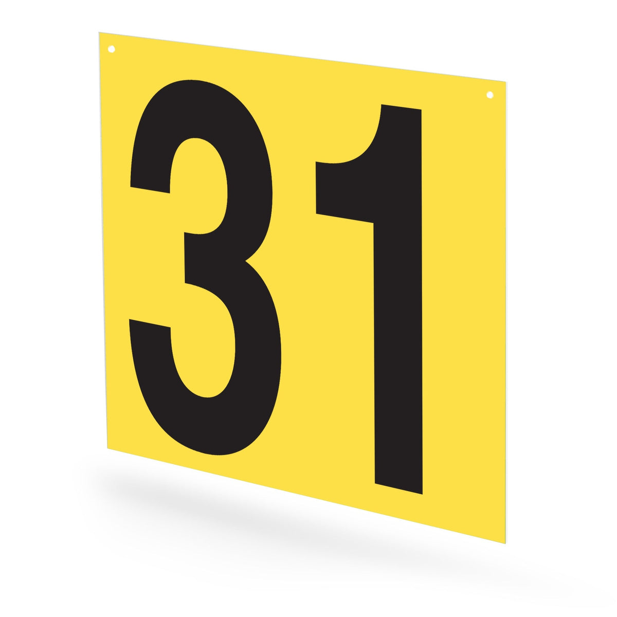 WM10PK31Y Heavy Duty Warehouse Aisle Location Signs (12 in x 10 in) Consecutively Numbered (10 /pkg) Numbers 31-40 Yellow