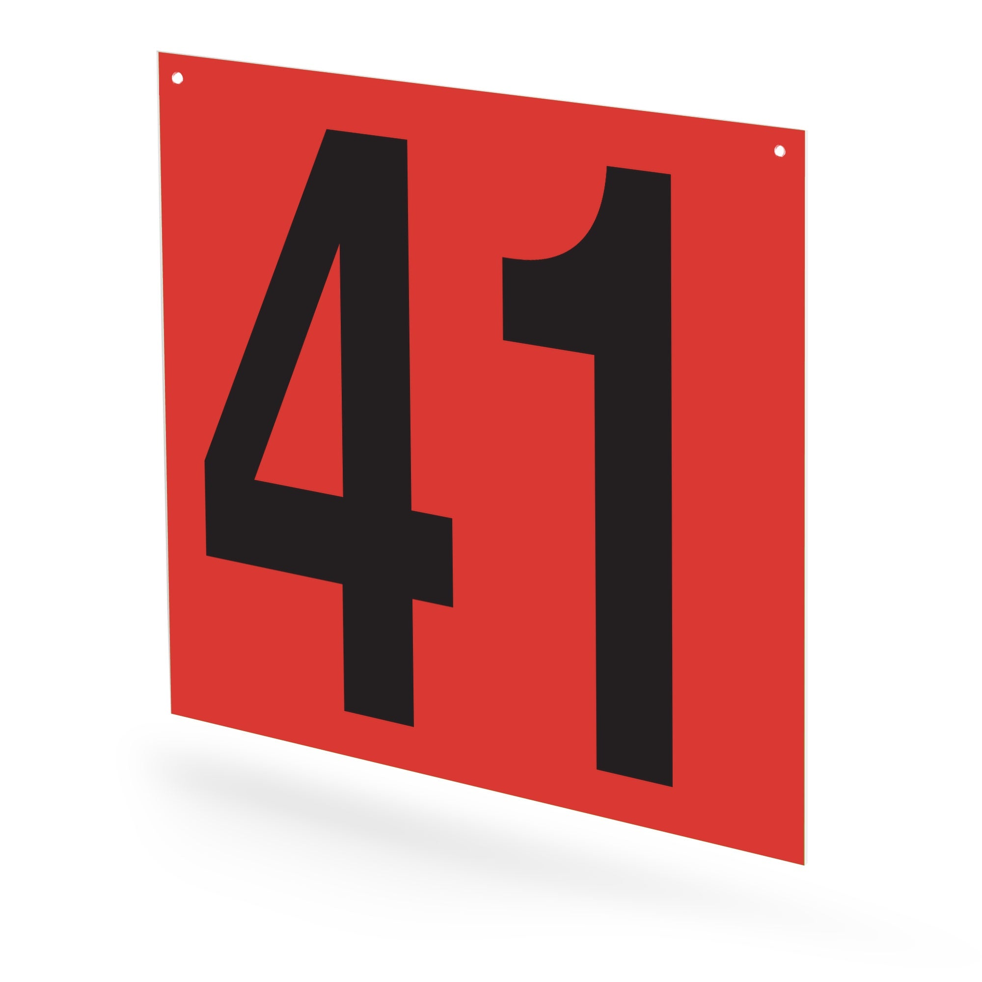 WM22PK41R Heavy Duty Warehouse Aisle Location Signs (22 in x 22 in) Consecutively Numbered (10 /pkg) Numbers 41-50 Red