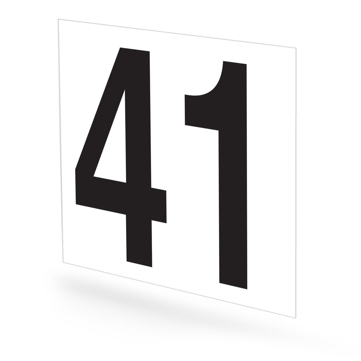 WM10PK41W Heavy Duty Warehouse Aisle Location Signs (12 in x 10 in) Consecutively Numbered (10 /pkg) Numbers 41-50 White