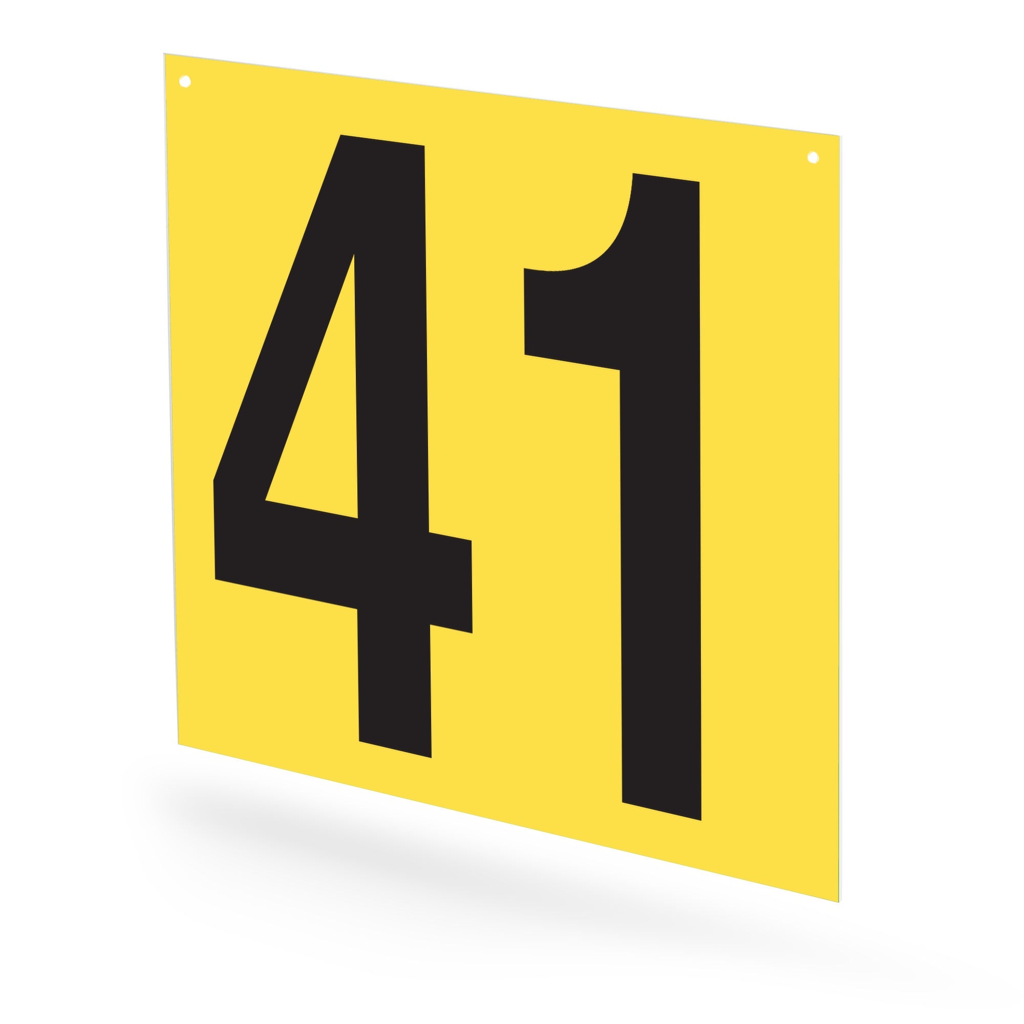 WM10PK41Y Heavy Duty Warehouse Aisle Location Signs (12 in x 10 in) Consecutively Numbered (10 /pkg) Numbers 41-50 Yellow