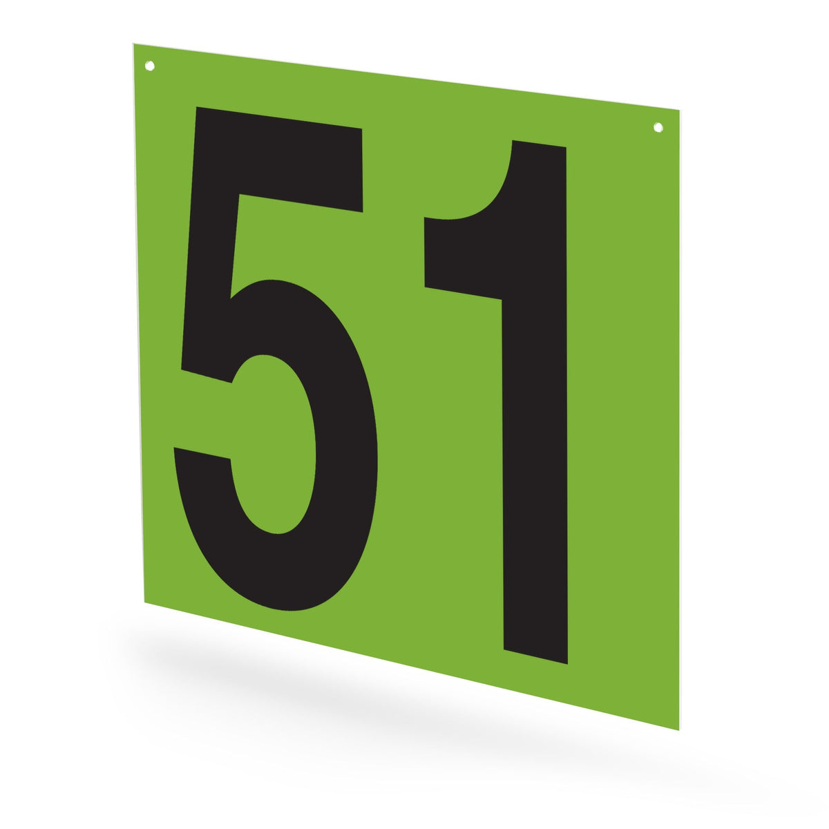 WM22PK51G Heavy Duty Warehouse Aisle Location Signs (22 in x 22 in) Consecutively Numbered (10 /pkg) Numbers 50-61 Green