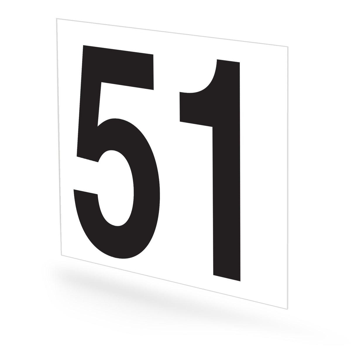 WM10PK51W Heavy Duty Warehouse Aisle Location Signs (12 in x 10 in) Consecutively Numbered (10 /pkg) Numbers 50-61 White