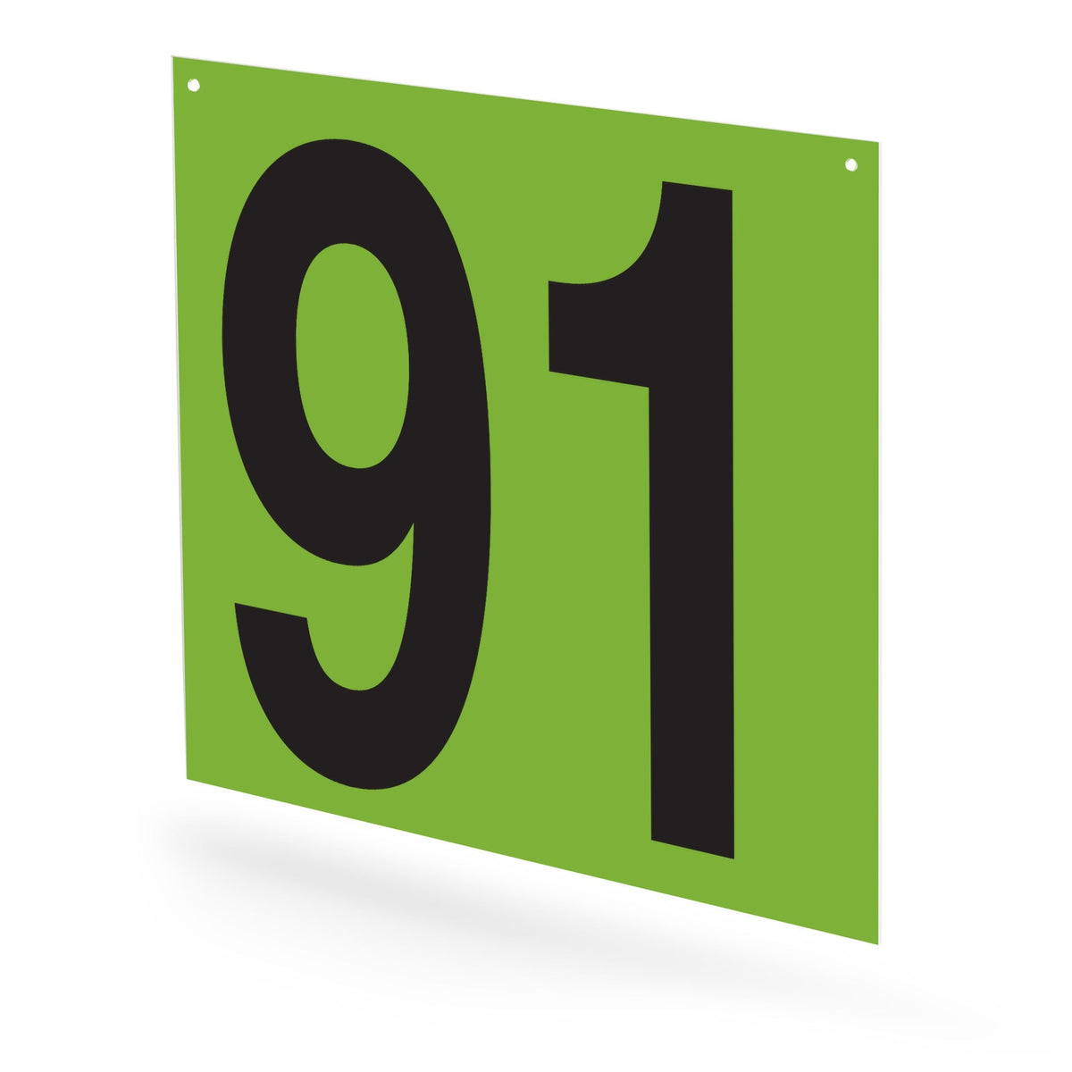 WM22PK91G Heavy Duty Warehouse Aisle Location Signs (22 in x 22 in) Consecutively Numbered (10 /pkg) Numbers 91-100 Green