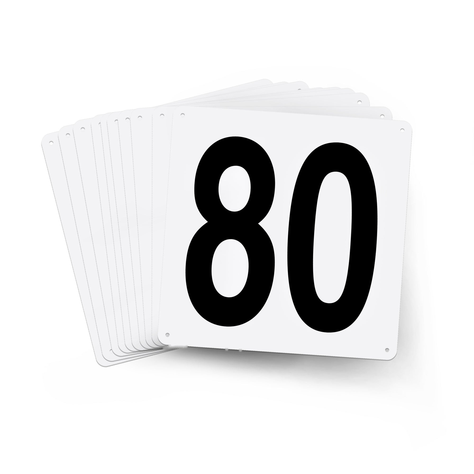WM12PK71 Warehouse Dock Location Signs (12 in x 12 in) Consecutively Numbered (10 /pkg) Numbers 71 - 80