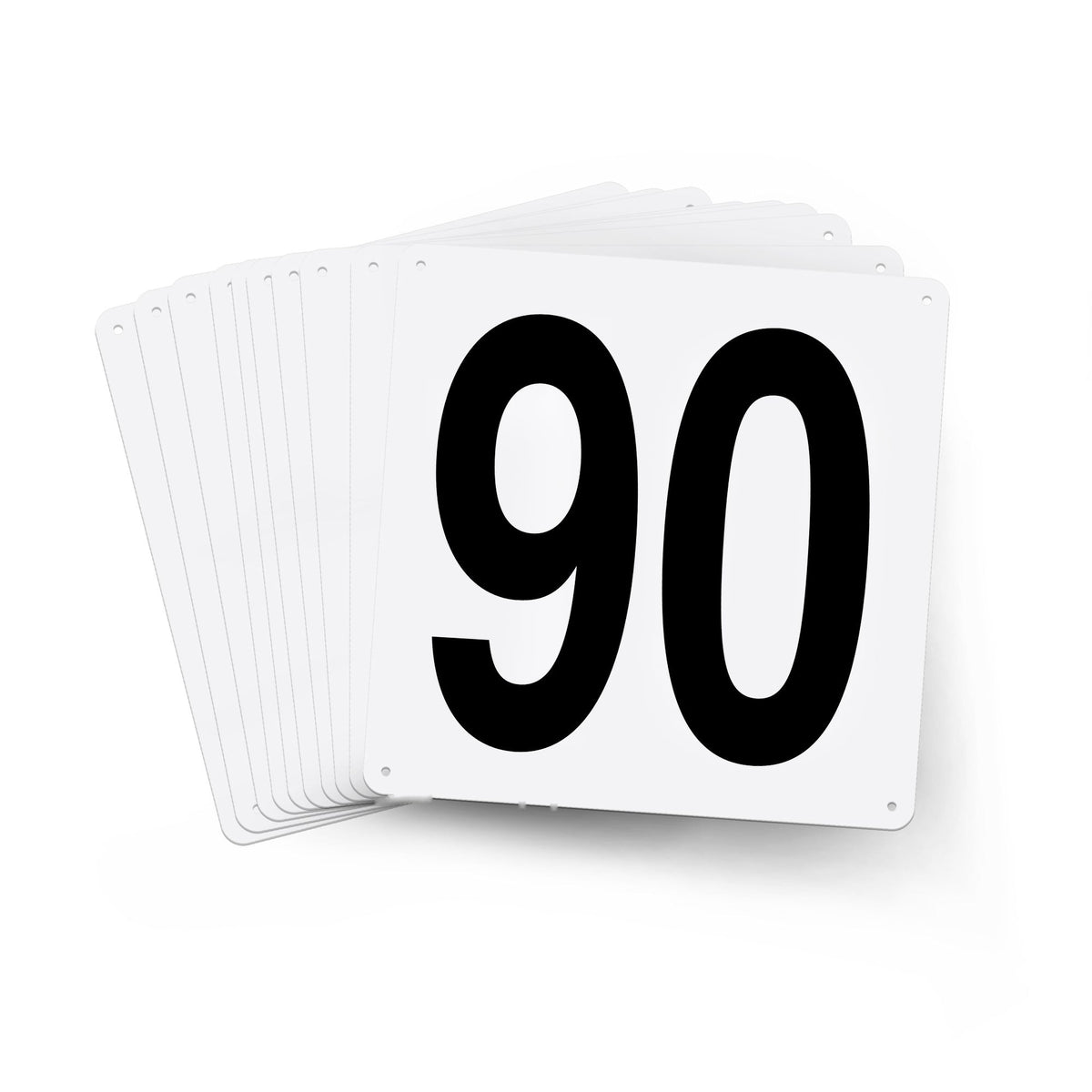 WM12PK81 Warehouse Dock Location Signs (12 in x 12 in) Consecutively Numbered (10 /pkg) Numbers 81 - 90