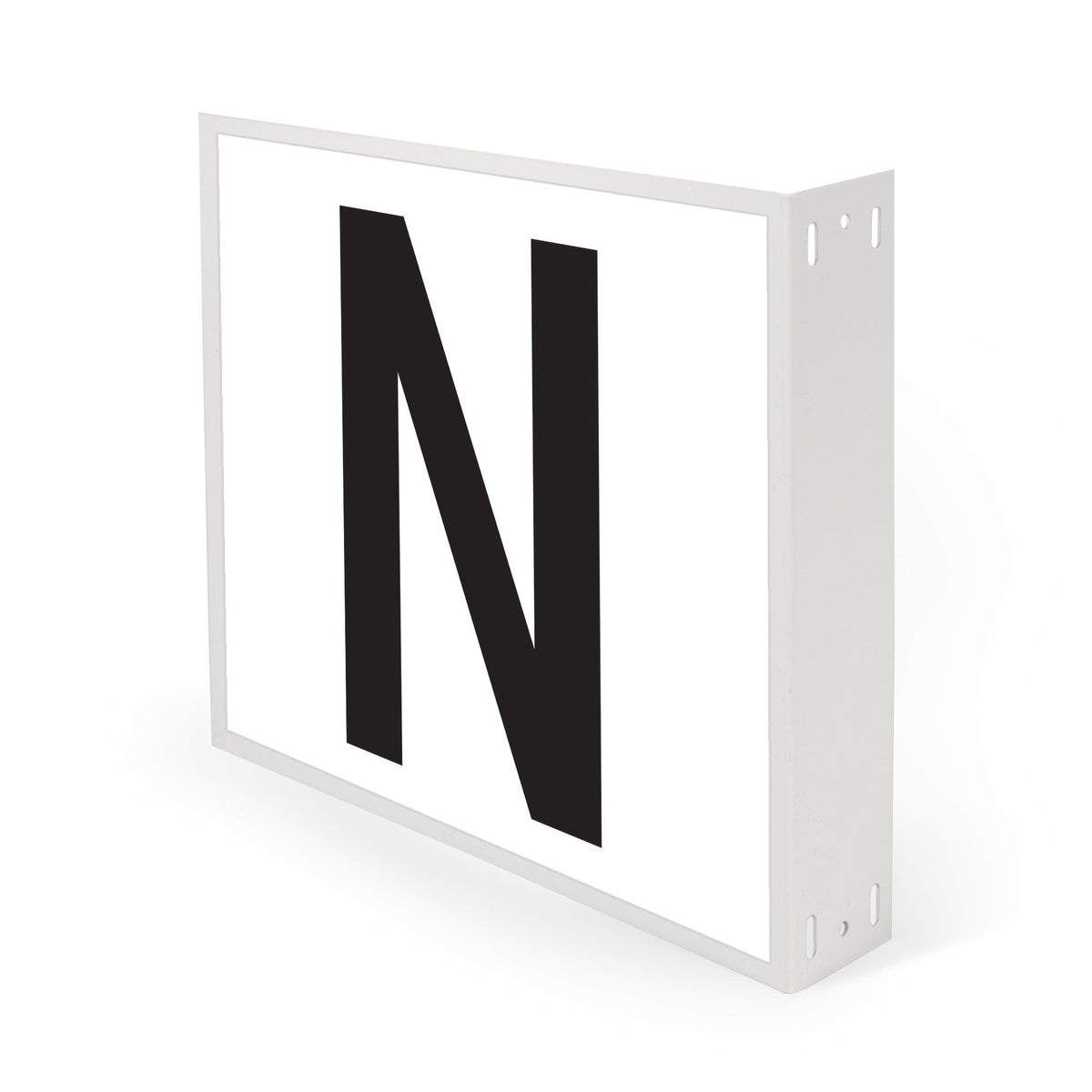 WM10PKNZW Heavy Duty Warehouse Aisle Location Signs (12 in x 10 in) Consecutively Lettered (10 /pkg) Letters N - Z White