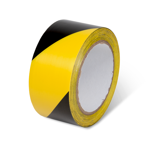 WT2110 Yellow/Black Conformable Adhesive Hazard Stripe Marking Tape (108 ft)