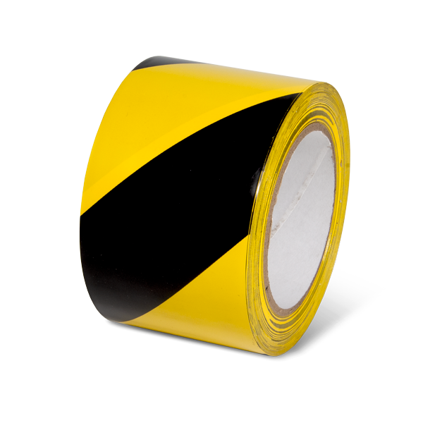 WT2130 Yellow/Black Conformable Adhesive Hazard Stripe Marking Tape (108 ft)