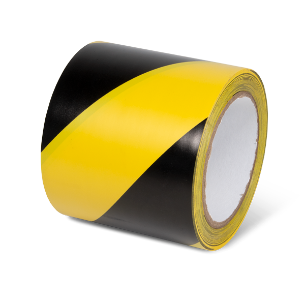 WT2140 Yellow/Black Conformable Adhesive Hazard Stripe Marking Tape (108 ft)