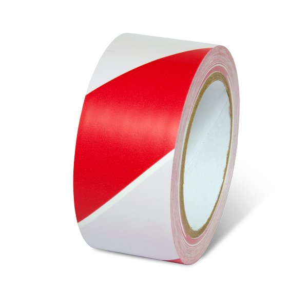 WT2200 Red/White Conformable Adhesive Hazard Stripe Marking Tape (108 ft)