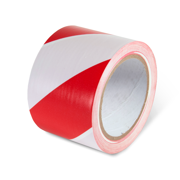 WT2210 Red/White Conformable Adhesive Hazard Stripe Marking Tape (108 ft)