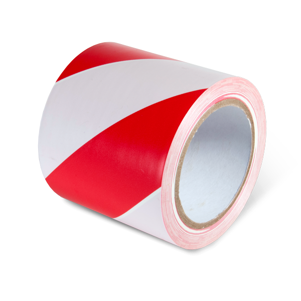 WT2220 Red/White Conformable Adhesive Hazard Stripe Marking Tape (108 ft)
