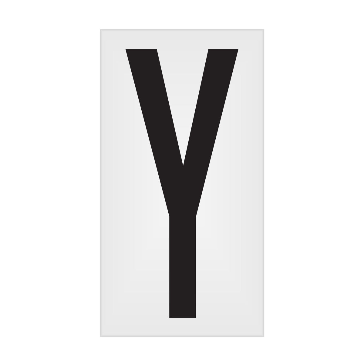 BC035PKY BC035PK -series Butt Cut Black on White Adhesive VynMark® Decal Markers 3.5 Inch High Letters (50 /pkg) Letter Y