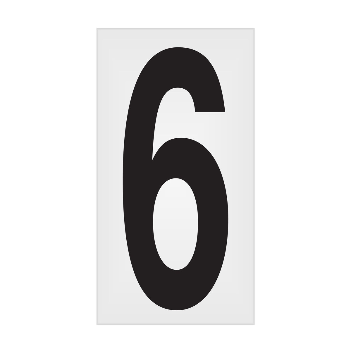BC035PK6 BC035PK -series Butt Cut Black on White Adhesive VynMark® Decal Markers 3.5 Inch High Numbers (50 /pkg) Number 6