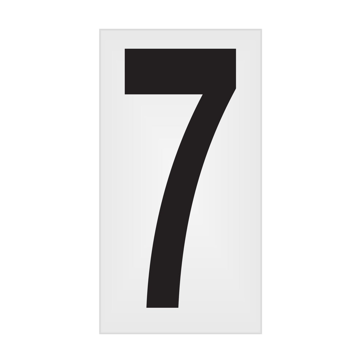 BC035PK7 BC035PK -series Butt Cut Black on White Adhesive VynMark® Decal Markers 3.5 Inch High Numbers (50 /pkg) Number 7
