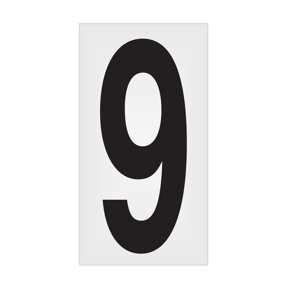 BC035PK9 BC035PK -series Butt Cut Black on White Adhesive VynMark® Decal Markers 3.5 Inch High Numbers (50 /pkg) Number 9